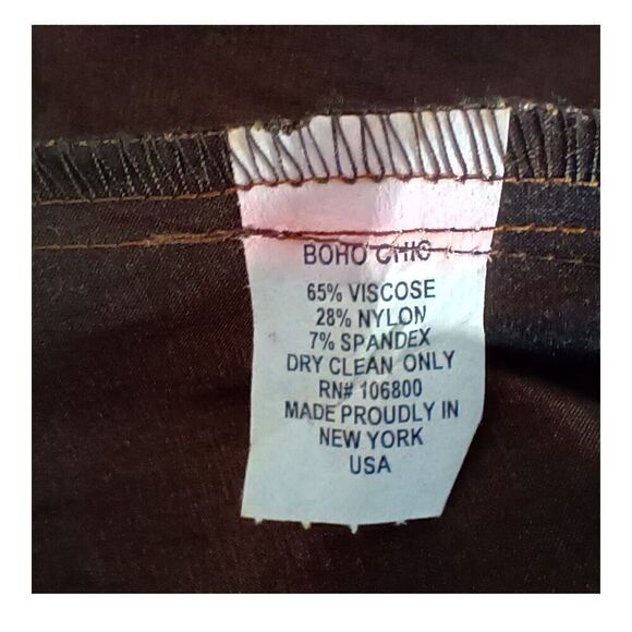 Boho Chic Long tunic Shirt Top Button Front Shirt Brown Women's Medium - Picture 9 of 9